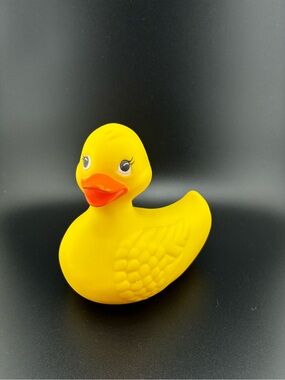 Large Vintage Yellow Rubber‎ Duck Bath Toy 1977